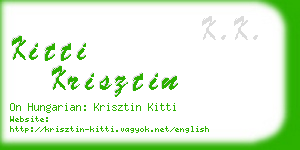 kitti krisztin business card